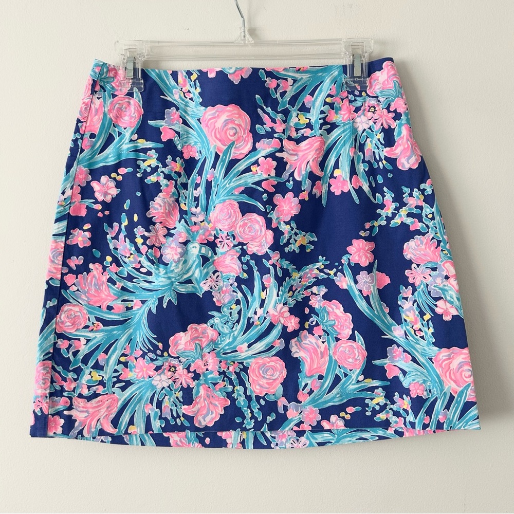 Lilly Pulitzer Izzy Skirt in Corsica Blue Toucan Print